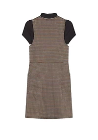 Girls 7-16 Plaid Bodysuit and Jumper Dress Set