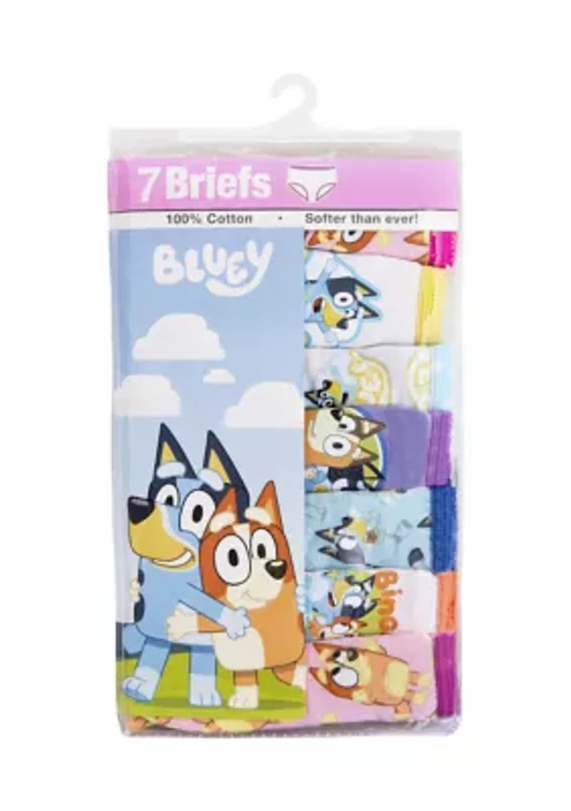 Toddler Girls 7 Pack Bluey Underwear