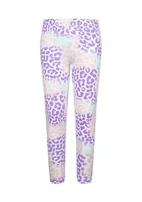 Girls 4-6x Leopard Printed Sweatshirt and Leggings Set