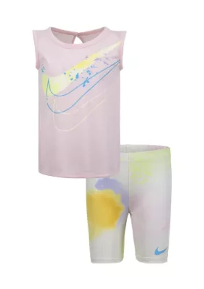Girls 4-6x Sleeveless Swing Tank Top and Bike Shorts Set