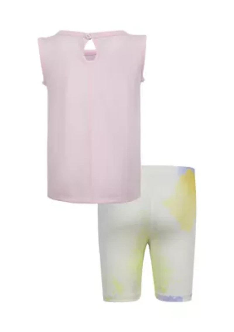 Girls 4-6x Sleeveless Swing Tank Top and Bike Shorts Set