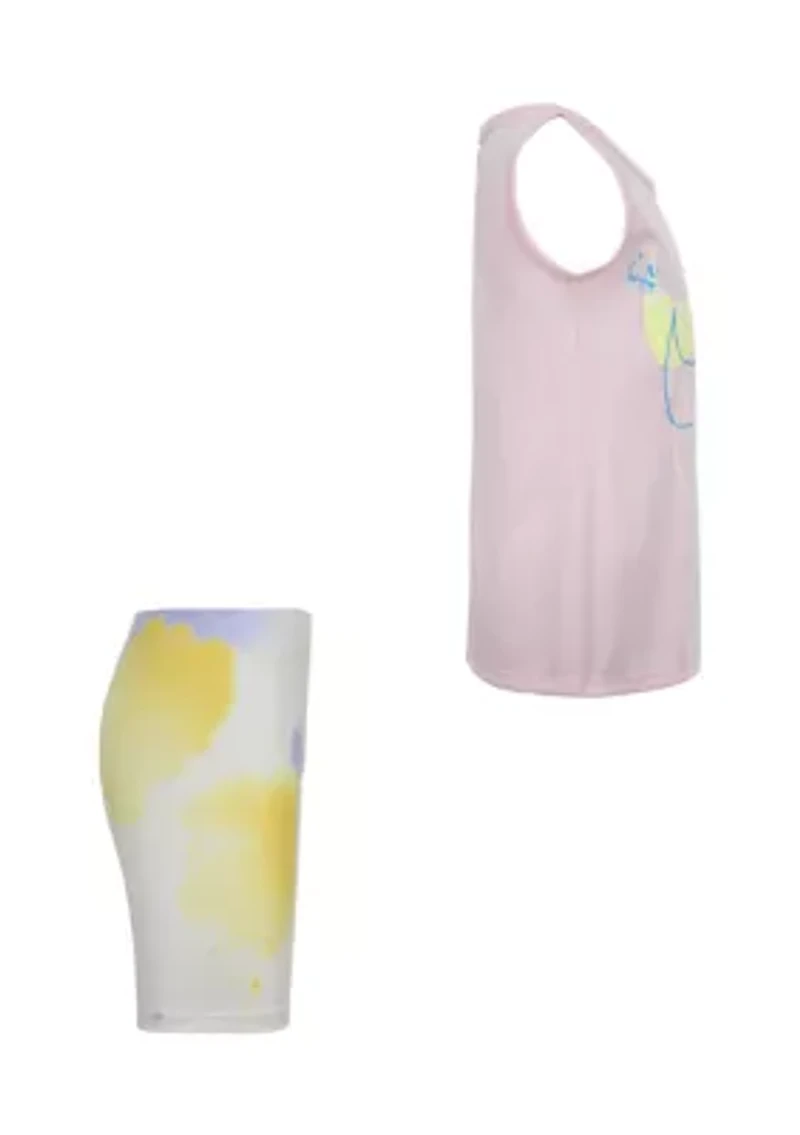 Girls 4-6x Sleeveless Swing Tank Top and Bike Shorts Set