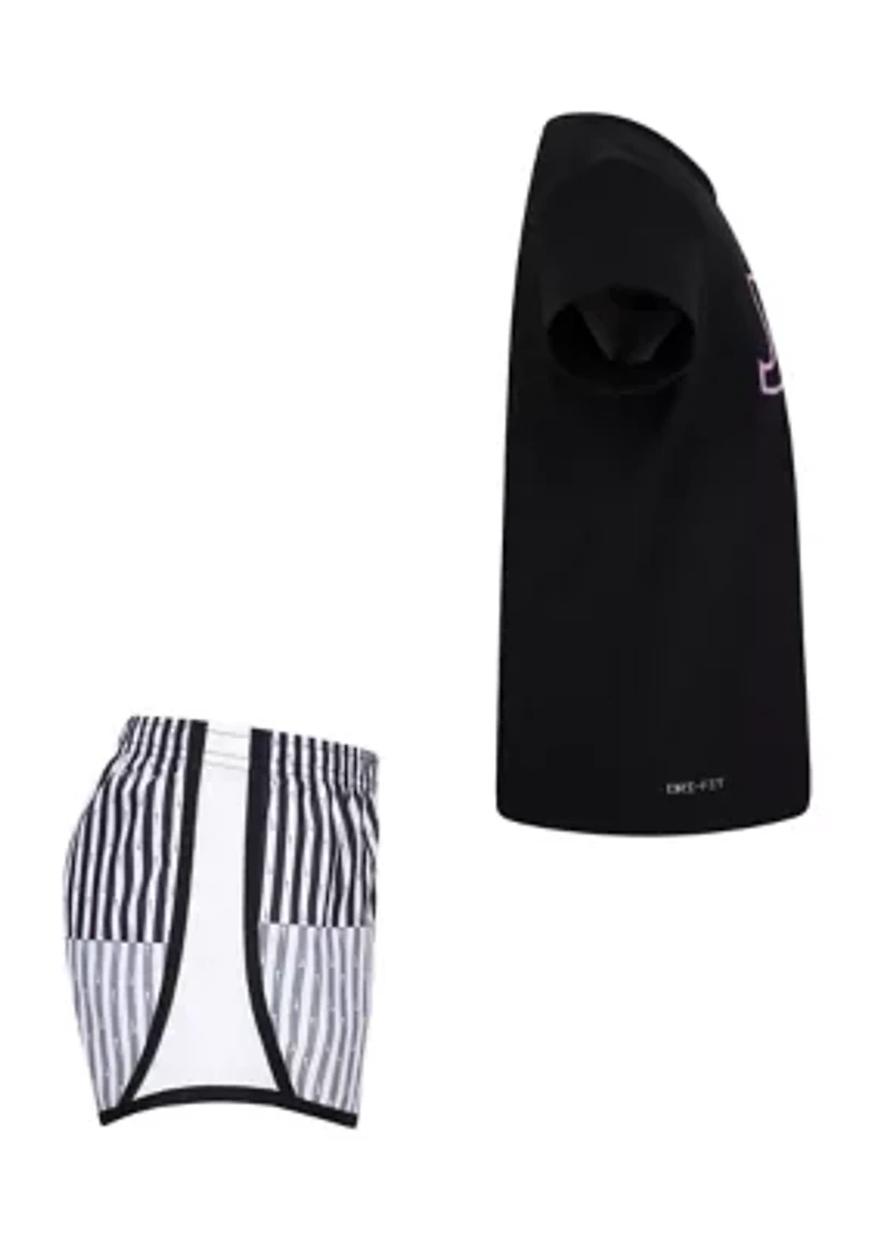 Girls 4-6x Just Do It Graphic T-Shirt and Printed Shorts Set