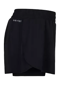 GIRLS 4-6 FLUTTER JERSEY SHORT