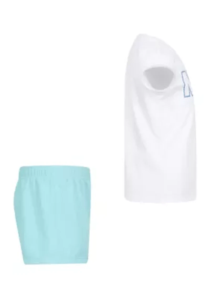 Girls 4-6x Graphic T-Shirt and Mesh Shorts