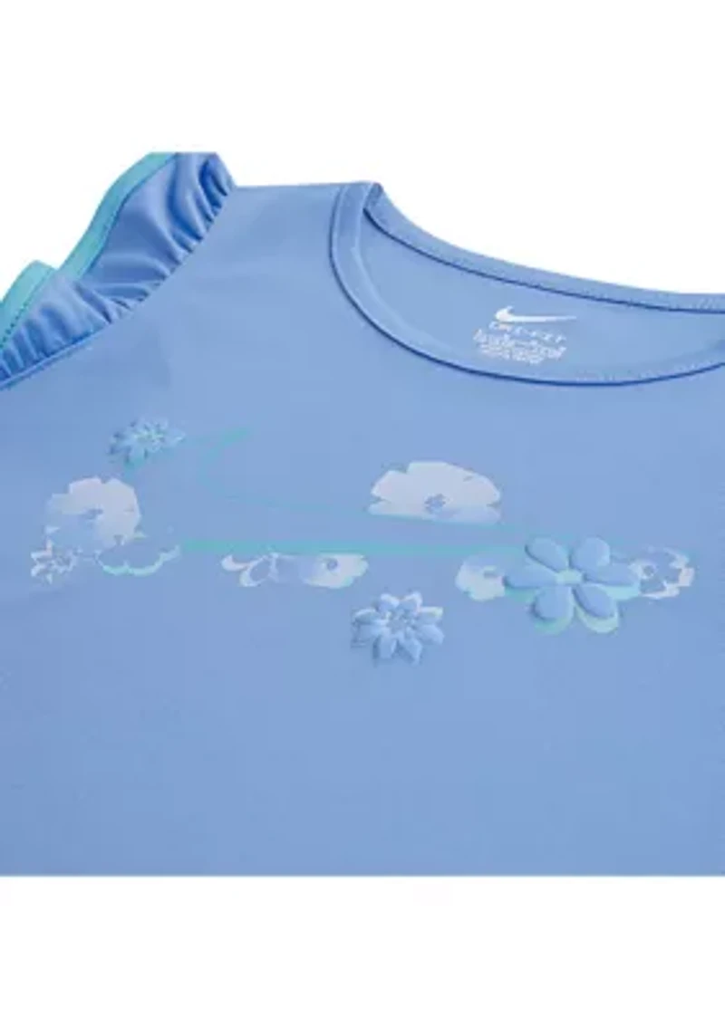 Girls 4-6x Ruffle Floral Graphic T-Shirt and Shorts Set