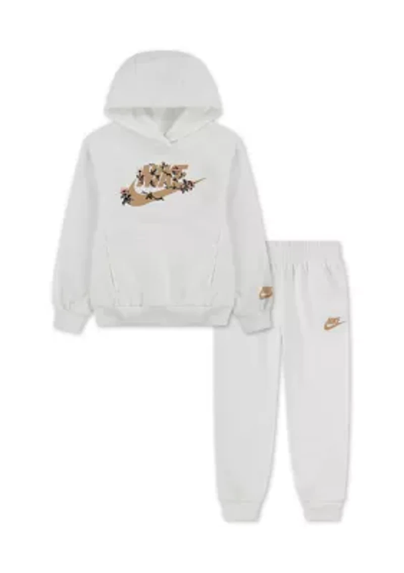 Girls 4-6x Embroidered Hoodie and Joggers Set