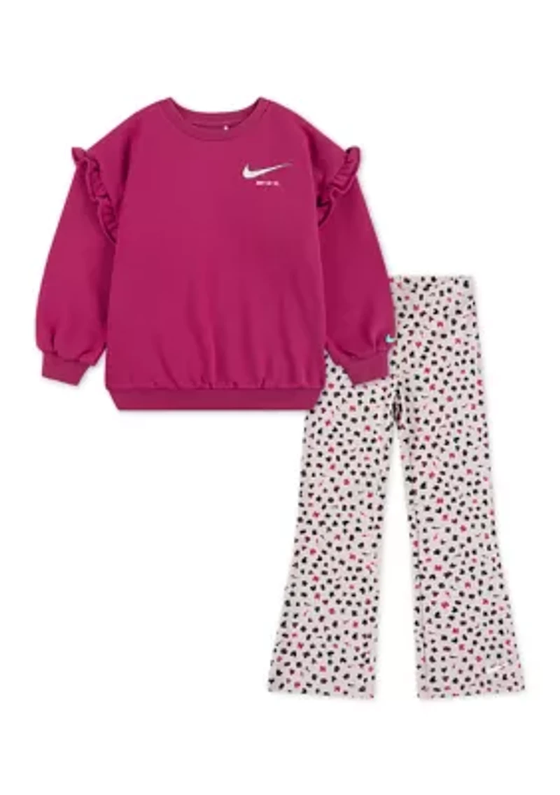 Girls 4-6x Sweatshirt and Flare Pants Set