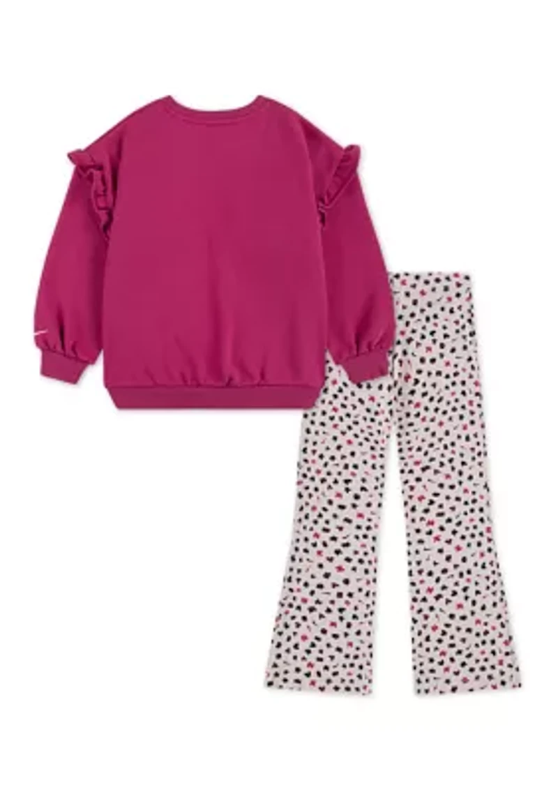 Girls 4-6x Sweatshirt and Flare Pants Set