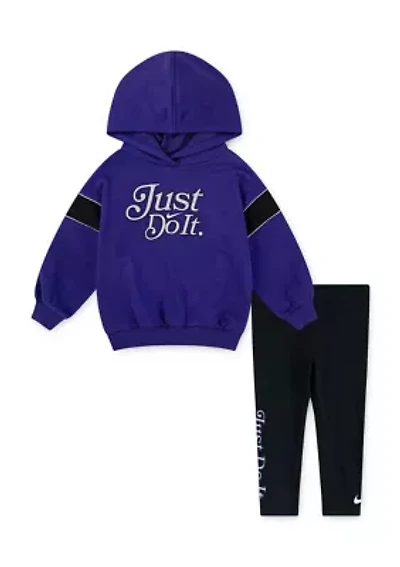 Girls 4-6x Just Do It Graphic Hoodie and Leggings Set