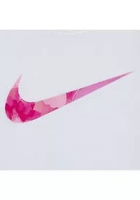 Girls 4-6x Swoosh Graphic Shirt and Mesh Shorts Set