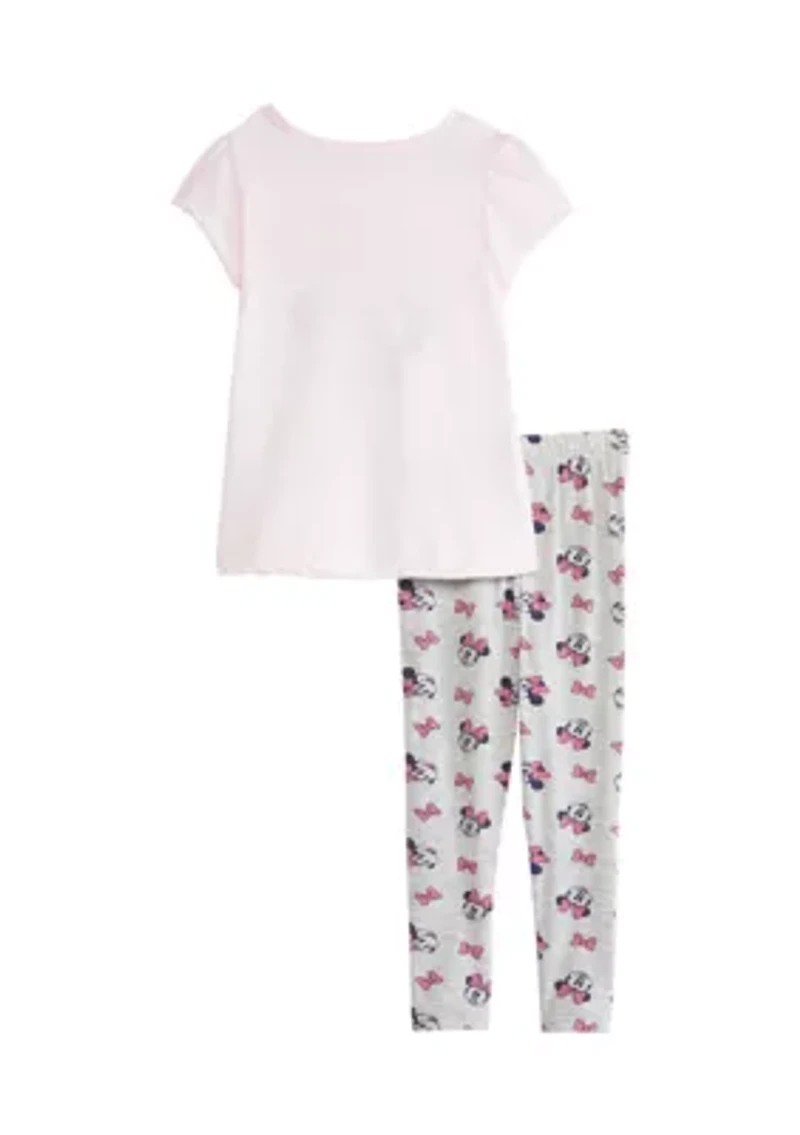 Girls 4-6x 2 Piece Graphic T-Shirt and Leggings Set