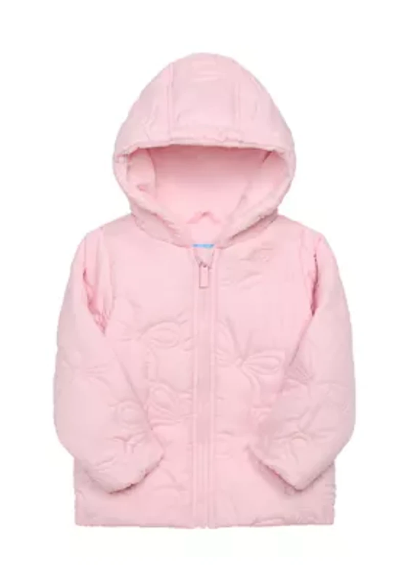 Girls 7-16 Bow Puffer Jacket