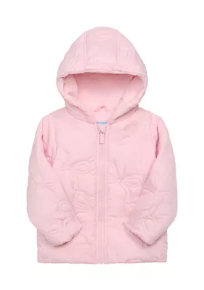 Girls 7-16 Bow Puffer Jacket