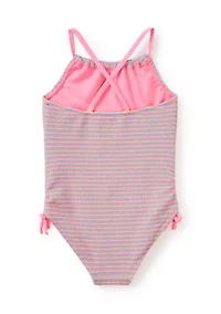 Toddler Girls Multi Stripe One-Piece Swimsuit