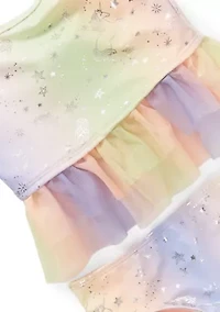 Girls 4-6x 2-Piece Unicorn Tutu Swimsuit