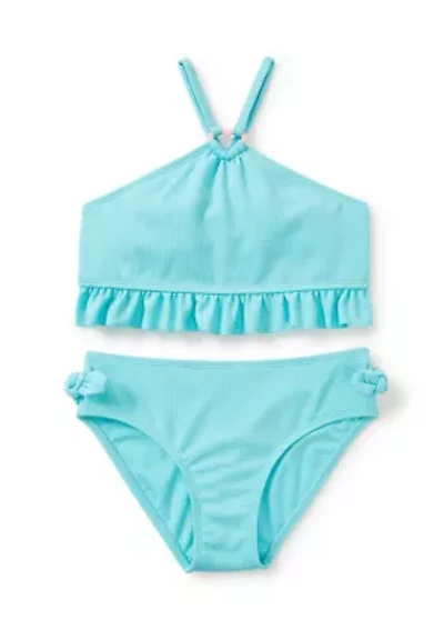 Girls 7-16 Jacquard 2-Piece Swimsuit