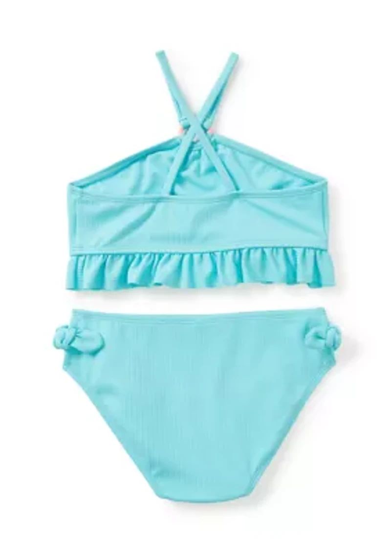 Girls 7-16 Jacquard 2-Piece Swimsuit
