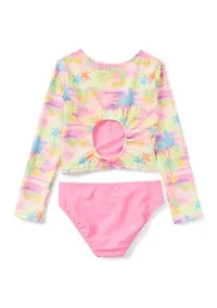 Girls 7-16 Surf Scenic 2-Piece Rashguard