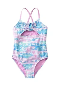 Girls 4-6x One Piece Cutout Swimsuit