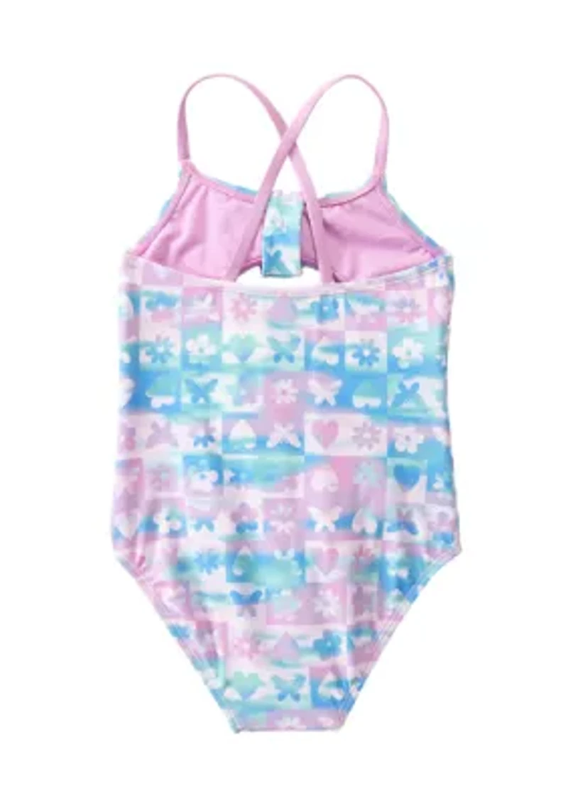 Girls 4-6x One Piece Cutout Swimsuit