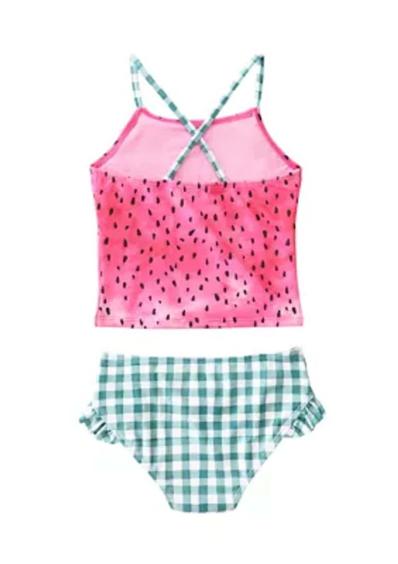 Girls 4-6x Watermelon Printed Swim Set