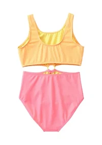 Girls 7-16 One Piece O-Ring Swimsuit