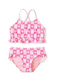 Girls 4-6x 2-Piece Printed Swimsuit