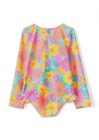 Girls 4-6x One Piece Darling Daisy Rashguard