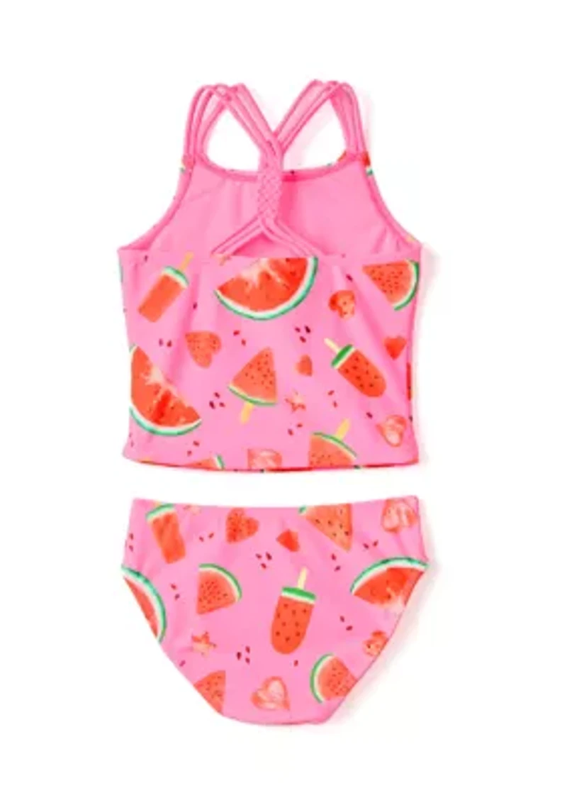 Girls 4-6x 2-Piece Melon Stars Swimsuit