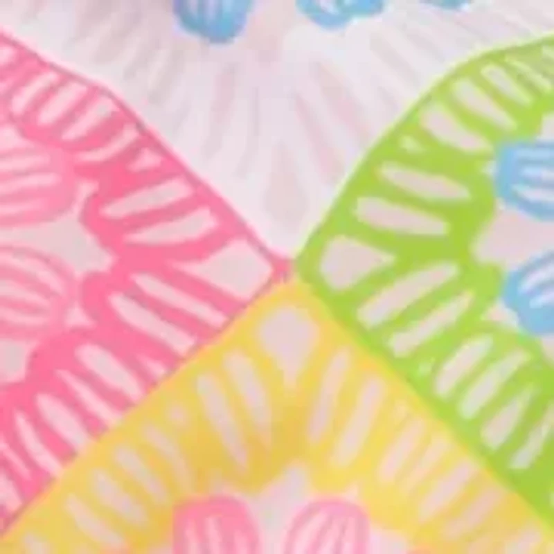 Girls 7-16 Crochet Quilted Lettuce Edge Two Piece Swimsuit