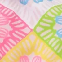 Girls 7-16 Crochet Quilted Lettuce Edge Two Piece Swimsuit