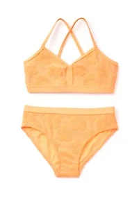 Girls 7-16 Textured Two Piece Swimsuit