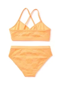 Girls 7-16 Textured Two Piece Swimsuit