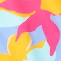 Girls 7-16 Daisy Flutter Cutout One Piece Swimsuit