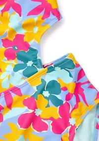 Girls 7-16 Daisy Flutter Cutout One Piece Swimsuit