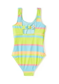 Girls 7-16 Striped Swimsuit