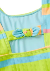 Girls 7-16 Striped Swimsuit