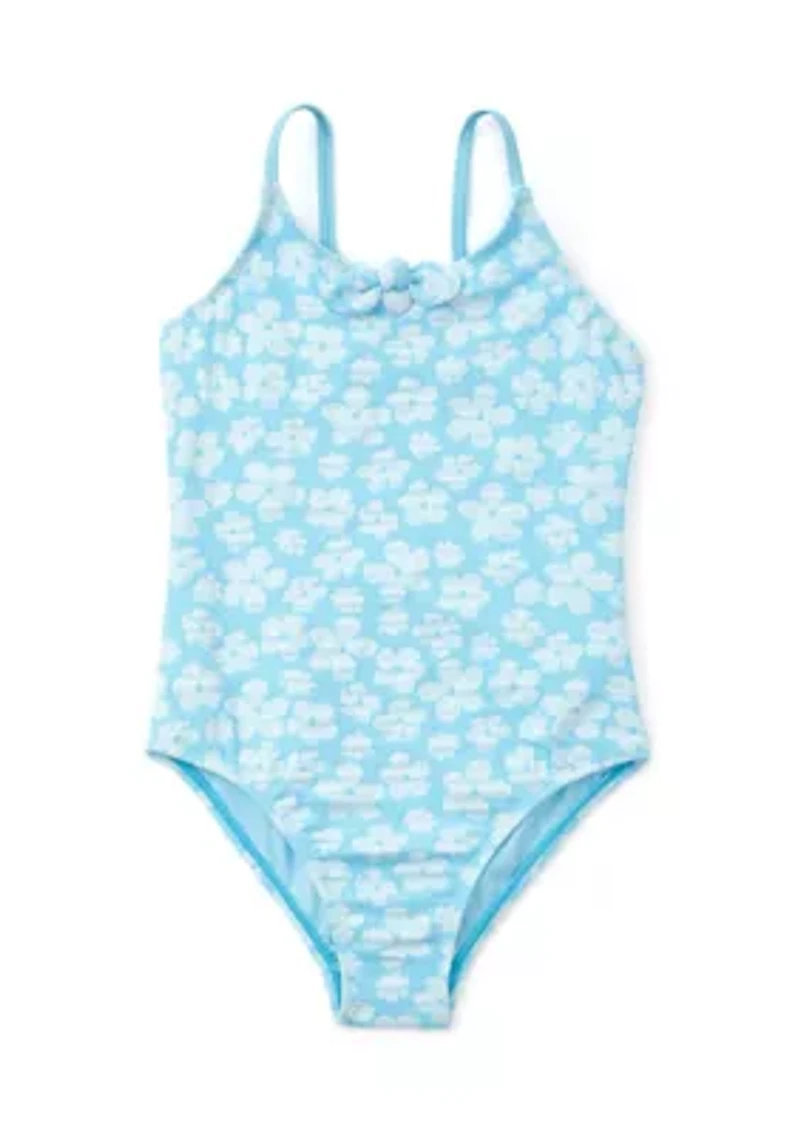 Girls 7-16 Sea Lilly Keyhole Cutout One Piece Swimsuit
