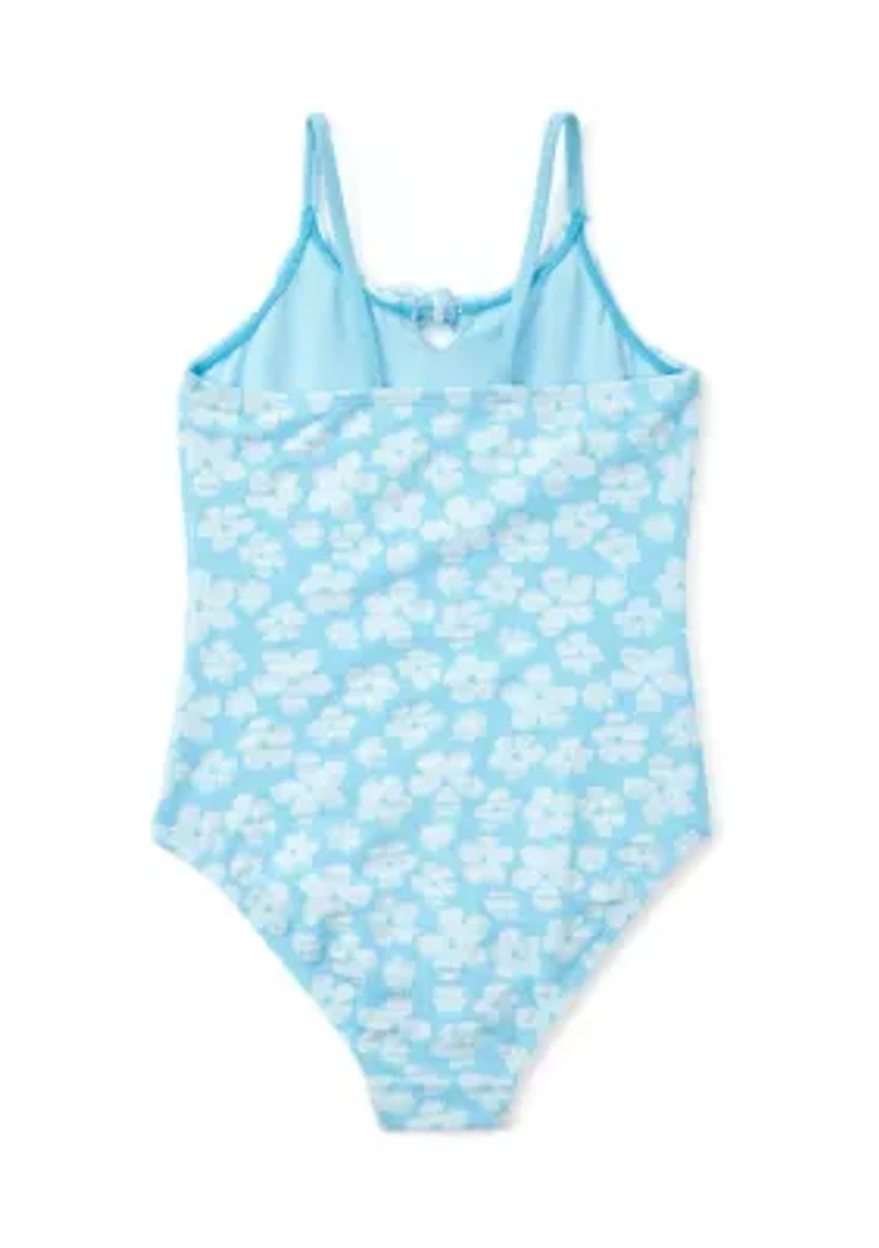 Girls 7-16 Sea Lilly Keyhole Cutout One Piece Swimsuit