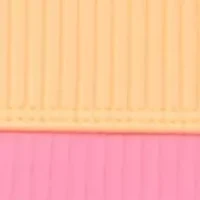 Girls 7-16 Color Blocked Ribbed Knit Two Piece Swimsuit