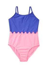 Girls 7-16 Cool Loop Color Block One Piece Swimsuit