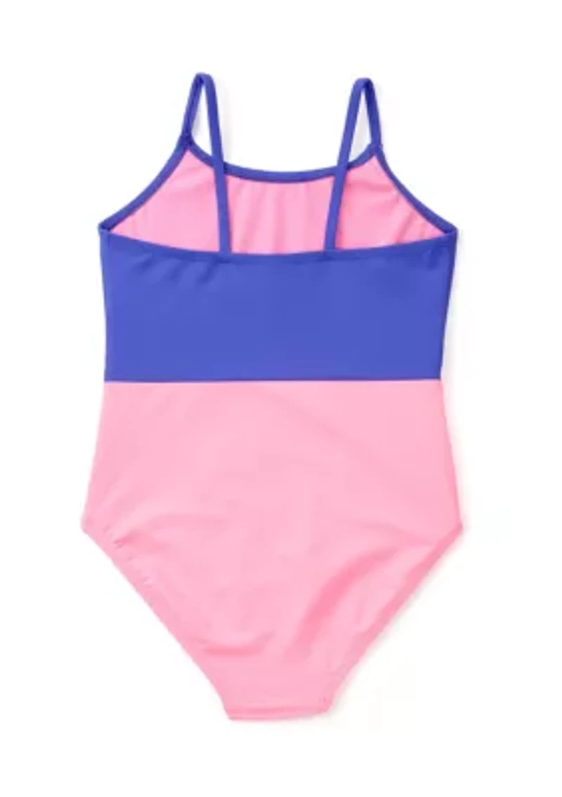 Girls 7-16 Cool Loop Color Block One Piece Swimsuit