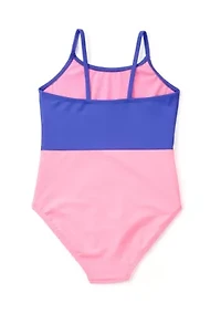 Girls 7-16 Cool Loop Color Block One Piece Swimsuit
