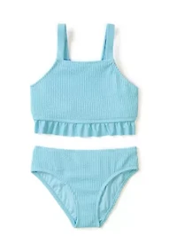 Girls 7-16 Printed Two Piece Swimsuit