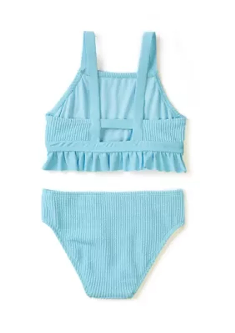 Girls 7-16 Printed Two Piece Swimsuit