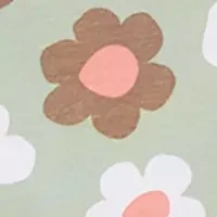 Girls 7-16 Floral Check Printed Pajama Set