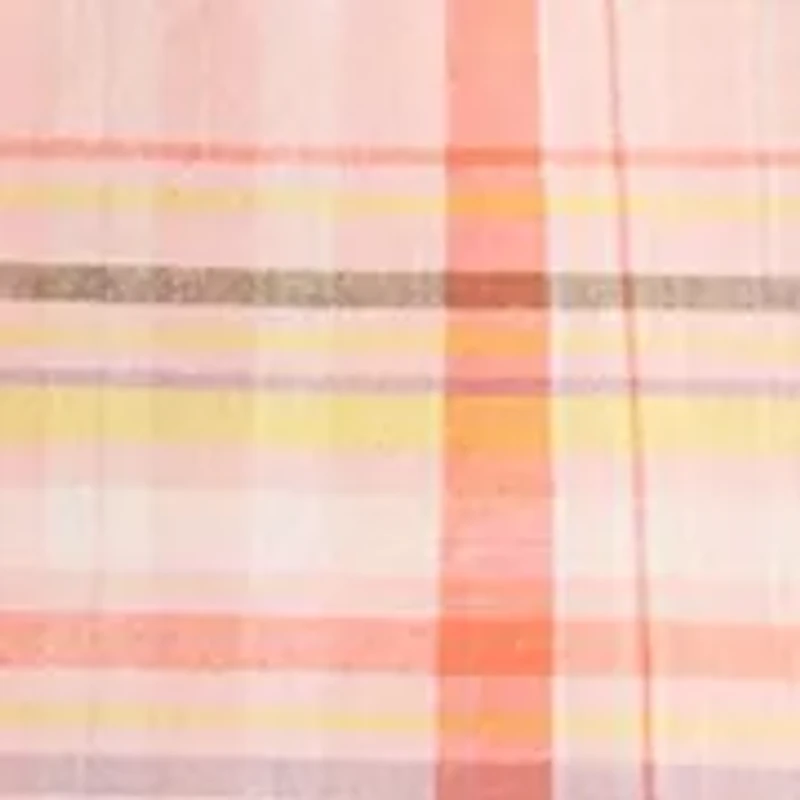 Girls 7-16 Ruffle Plaid Top
