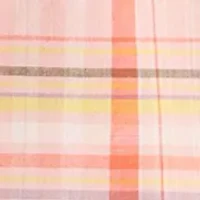Girls 7-16 Ruffle Plaid Top