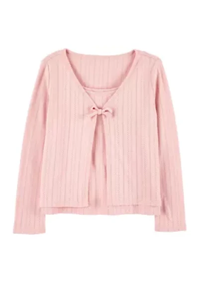 Girls 4-6x Pink Cardigan Set